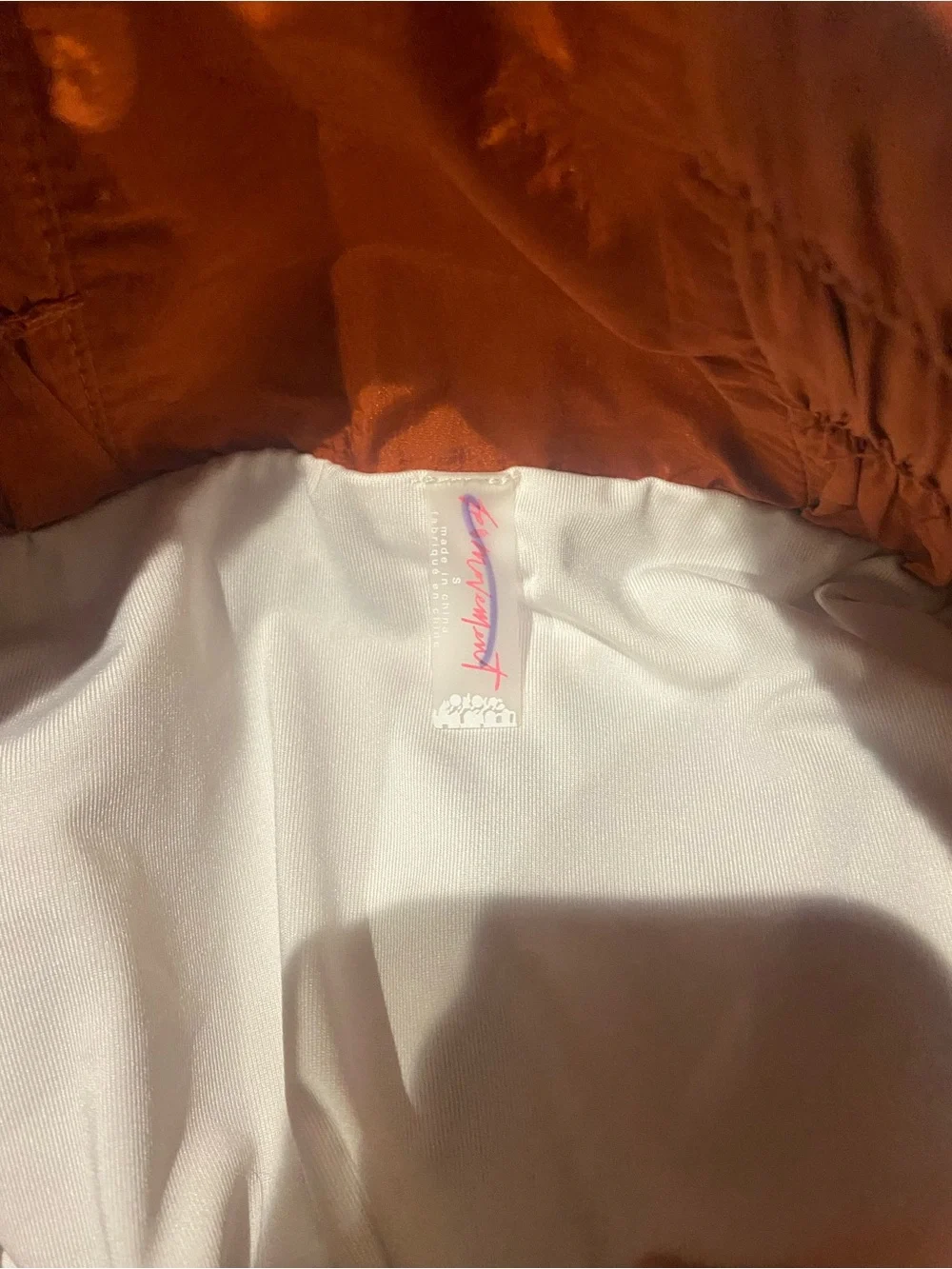 Free People Orange Elastic Waist Athletic Shorts